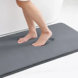 Bath Mats Solid Colour Memory Foam Mat Modern Minimalist Bathroom Absorbent Foot Soft And Comfortable Non-slip Rug