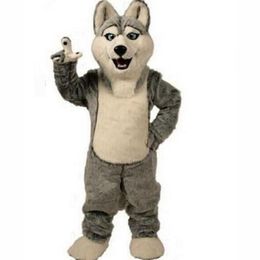 2024 halloween gray husky Mascot Costume Carnival performance apparel Anime Ad Apparel performance apparel