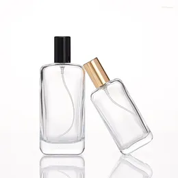 Storage Bottles YUXI Bayonet Thick Glass Flat Shoulder Perfume Bottle Portable Sample