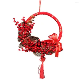 Party Decoration Wreath Hanging Pendant Unique Year Plastic Front Door