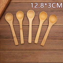Spoons 6PCS Lot Wooden Spoon Kitchen Cooking Teaspoon Condiment Honey Jam Utensil Coffee Kid Ice Cream Tableware Tool