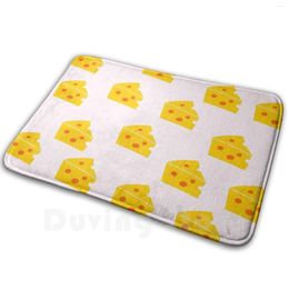 Carpets Cute Cheese Mat Rug Carpet Anti-Slip Floor Mats Bedroom Yellow Pink Print Pattern Lover Gift Cheesy