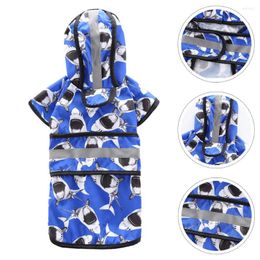 Dog Apparel Reflective Raincoat Waterproof Hooded Outdoor Coat Rain For Small Medium Large Dogs ( Size XS )