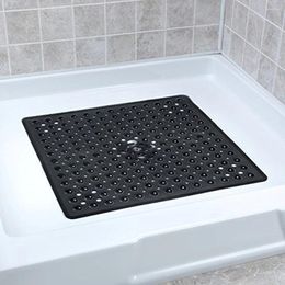 Bath Mats PVC Bathroom Mat Anti-skid Suction Pads Door Washable Toilet Bathtub Household El Rug 54x54cm Transparent