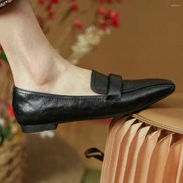 Casual Shoes Women's Genuine Leather Slip-on Flats Loafers Non-slip Soft Comfortable High Quality Female Four Season Daily Moccasins