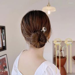 Hair Clips Chimaera Metal Sticks Simple U Shaped Fork Hollow-out Shell Hairpins Chignon Pins For Women Bun Chopsticks