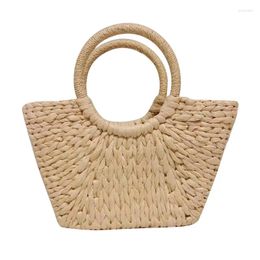 Storage Bags Straight Beach Bag Woven Plastic Paper Rope For Spring And Summer Outings Storing Cute Children's Handbags