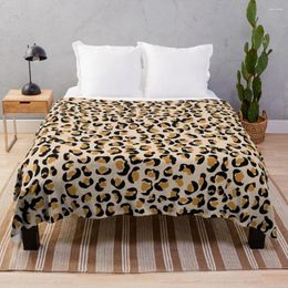 Blankets Tan Leopard Cheetah Pattern Print Throw Blanket Luxury Designer Polar Summer