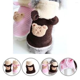 Dog Apparel Casual Pet Coat Hooded Unisex Winter Cartoon Bear Hoodie Jacket Clothing Costume