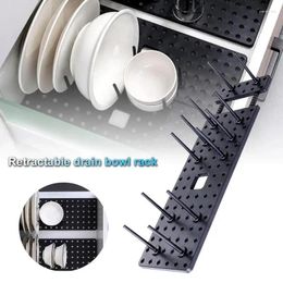 Kitchen Storage Functional Convenient Dish Drying Rack With Adjustable Holder Drain Shelf Multipurpose Innovative