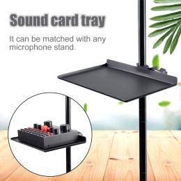 Accessories Live Tripod Iron Phone Clip Microphone Stand Sound Card Tray Replacement Holder Horizontal Placement