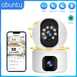 Lens 4mp 2k Wifi Camera Home Security Indoor Surveillance Camera Baby Pet Monitor Auto Tracking Dome Wireless Ptz Ip Camera P2p Icsee