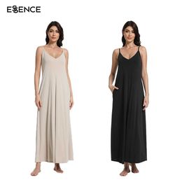 Simplicity Solid Loungewear Custom Bamboo Cozy Pajamas Night Dress for Women Camis Nightgown Womens Sleepwear