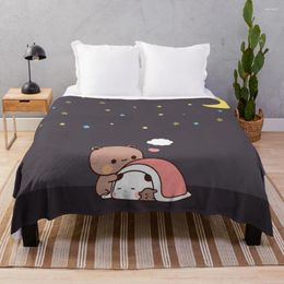 Blankets Panda Bear Bubu Dudu Throw Blanket Textile For Winter Home Flannel Fabric Luxury Knitted Plaid