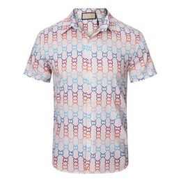 Luxury designers mens and womens short sleeved sportswear set Summer Button Down Bowling Men ROYAL REBELLION BAROCCO Print Dress Casual Silk M-3XL