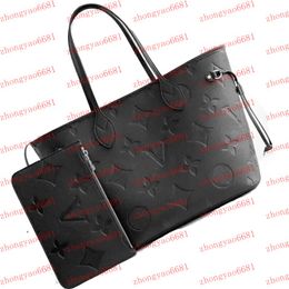 MM размер 40156/M40995 Роскошная дизайнерская сумка Naverfull Enbossed Women Женщины кожаная сумочка сумки для плеча модные композитные леди сцепление сумка для женского кошелька кошелек кошелька