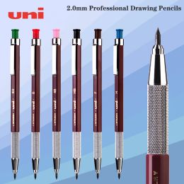 Pencils Uni Mechanical Pencil 2.0mm MH500 Metal Pen Holding Hexagonal Stick Thick Head Sketch Painting Special Stationery