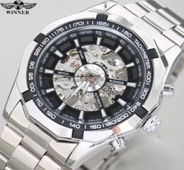 Winner brand Luminous Clock Men Automatic Mechanical Watch Skeleton Relogio Male Montre men watches Relojes hombre5440581