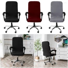 Chair Covers Jacquard Office Stretch Gaming Cover Solid Color Computer Elastic Slipcovers For Home Decor