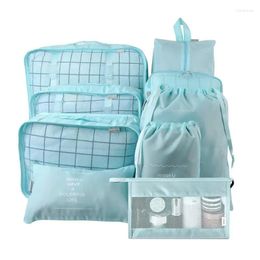 Storage Bags 9Pcs/Set Portable Suitcase Packing Set Organiser Cases Luggage Clothes Shoe Tidy Pouch For Travel