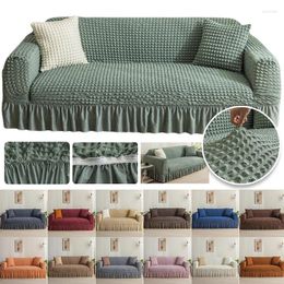 Chair Covers Sofa For L-shaped Corner Textured Couch Living Room Protector With Pleated 1/2/3/4 Seater