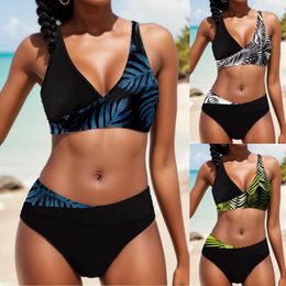 Women's Swimwear 50s Swimsuits For Women Sexy Summer Fresh Print Two Piece Swimsuit Bikini Set Tank Top Herren