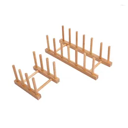 Kitchen Storage Bamboo Rack Healthy And Environmentally Friendly Drainage Tray Supplies Display Practical Tool