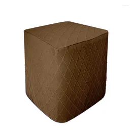 Chair Covers Corduroy Square Ottoman Cover Stretch Washable Furniture Protector Footstool Slipcover Stool For Bedroom Living Room