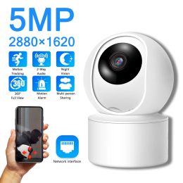 Cameras 5MP IP WiFi Camera Surveillance Full Color Night Vision Indoor Video Camera Security Automatic Human Tracking Cam Baby Monitor