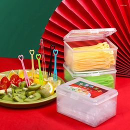 Forks 200Pcs/Box Disposable Fruit Fork Cake Dessert Pick Children Snack Mini Party Festival Tableware Decoration