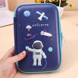 Cases Kawaii 3D Cartoon Unicorn Astronaut Pencil Cases EVA Waterproof Large Capacity Pen Case For Girls Boys Stationery Pencil Box Bag