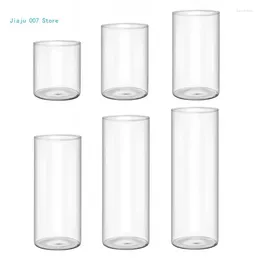 Vases Glass Vase Cylinders Enhances Dining Area Party 65mm Diameter C9GA