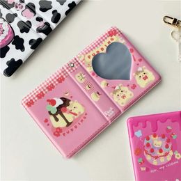 36 Pocket 3 Inch Photo Album Love Heart Hollow Photocard Holder Kpop Card Binder Cute Bear Milk Album Instax Scrapbook
