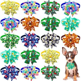 Dog Apparel Bulk Bow Tie Summer Bright Bows For Pets Dogs Fashion Pet Bowties Collar Grooming Accessories