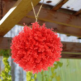 Decorative Flowers Outer Diameter: 30cm) Fake Grass Plant Balls DIY Ornament Simulated Topiary Plastic Artificial