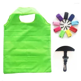 Storage Bags 1Pc Eco-friendly Folding Portable Handbag Polyester Solid Color Large Shopping Bag