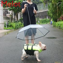 Dog Apparel Umbrella Medium-Sized Small Pet Puppy Waterproof Rain Walking Artefact