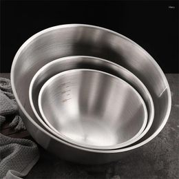 Bowls Korean Large Capacity Soup Noodles Ramen Bowl With Scale Kitchen Stainless Steel Fruit Salad Containers