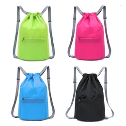 Outdoor Bags Back Sacks Backpack For Soccer Beach Drawstring Gym Sports Bag Swim H58D