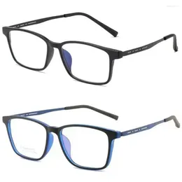 Sunglasses Ultra-Light Pure Titanium Blue Light Blocking Reading Glasses Men Outdoor Hyperopia Business Large Frame Eyeglasses With Diopter