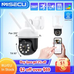 Cameras MISECU PTZ WIFI IP Dome Speed 3MP Camera Outdoor Waterproof P2P Wireless Surveillance Security CCTV Camera AI Auto Tracking