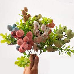 Party Decoration Easter Egg Tree Branch Foam Fake Artificial Flower DIY Colourful Bouquet Wedding Festival Home Accessories Decoratio