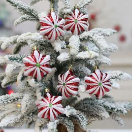 Decorative Figurines 6 Pcs Hexagonal Star Pendant Christmas Tree Hanging Ornaments Suit Ball Xmas Balls Plastic Decor