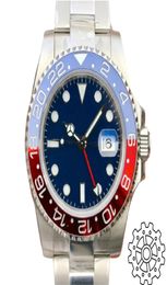 GM plant automatic machine Cal3285 movement watch 40MM904L nice steel red blue ceramic ring sapphire crystal mirror time display 9832197