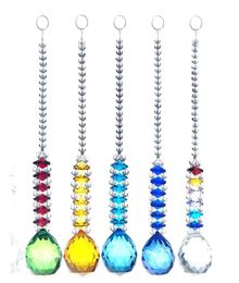 5PCS Hanging K9 Crystal Suncatcher 30MM Ball Chandelier Part Prism Hanging Glass Chakra Feng Shui Pendants Home Decorations W02832823860