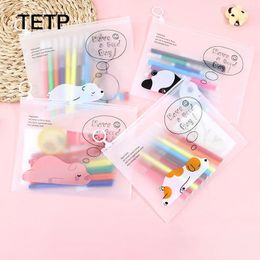 Storage Bags TETP 50Pcs Thicken Frosted Zipper Bag School For Stationery Pencil Eraser Crayons Packaging Gift Decoration Child Favors