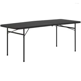 Camp Furniture Mainstays 6 Foot Bi-Fold Plastic Folding Table 72" W X 30" D 29" H Camping Outdoor Desk Equipment