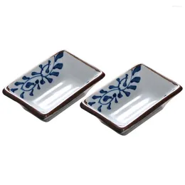 Plates 2 Pcs Japanese Sauce Dish Kitchen Condiment Dishes Seasoning Dipping Bowls Household Spice Plate Small Supplies Vinegar