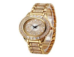 Luxury Women Automatic Iced Out Watch Mens Brand Watch Rome President Wristwatch Red Business Big Colour Diamond Watches Men3057919