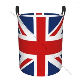 Laundry Bags Bathroom Basket UK British Flag Foldable Hamper Clothes Organiser